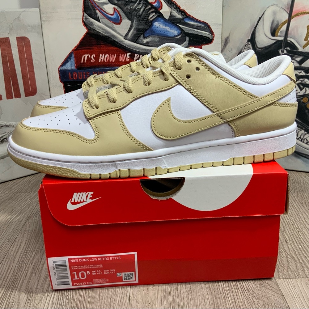 New Nike Dunk Low Retro BTTYS “Team Gold” DV0833-100 Men’s Sizes 7.5, 8.5 - 10